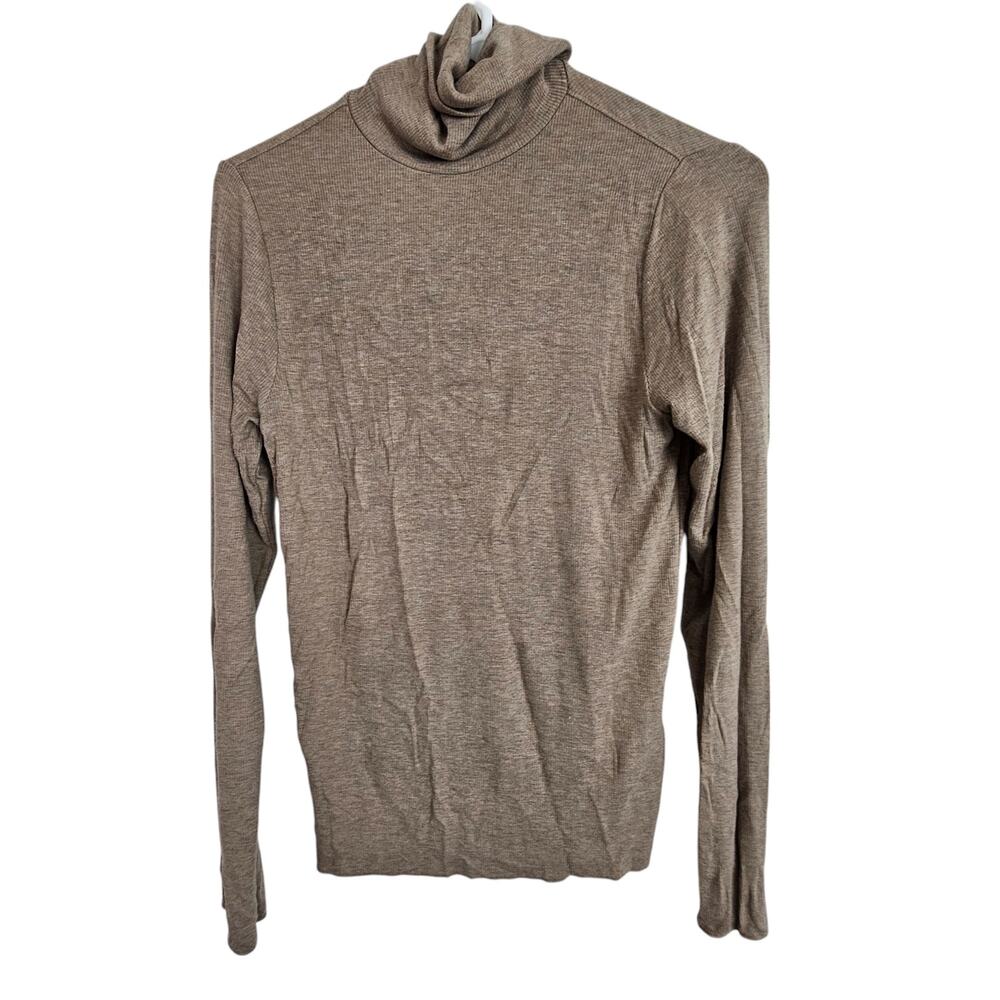 Lauren Ralph Lauren Womens Ribbed Turtleneck Sweater L Classic Preppy Stretch